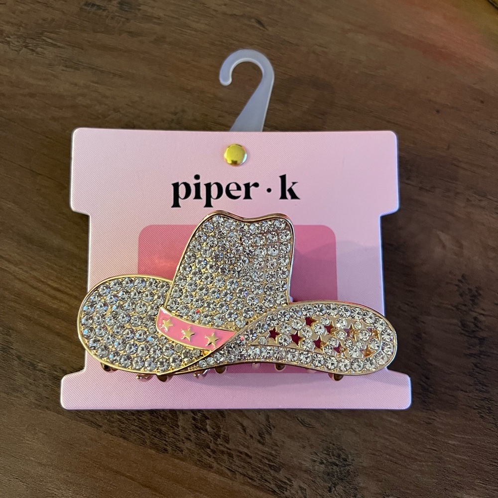 Rhinestone cowboy claw clip